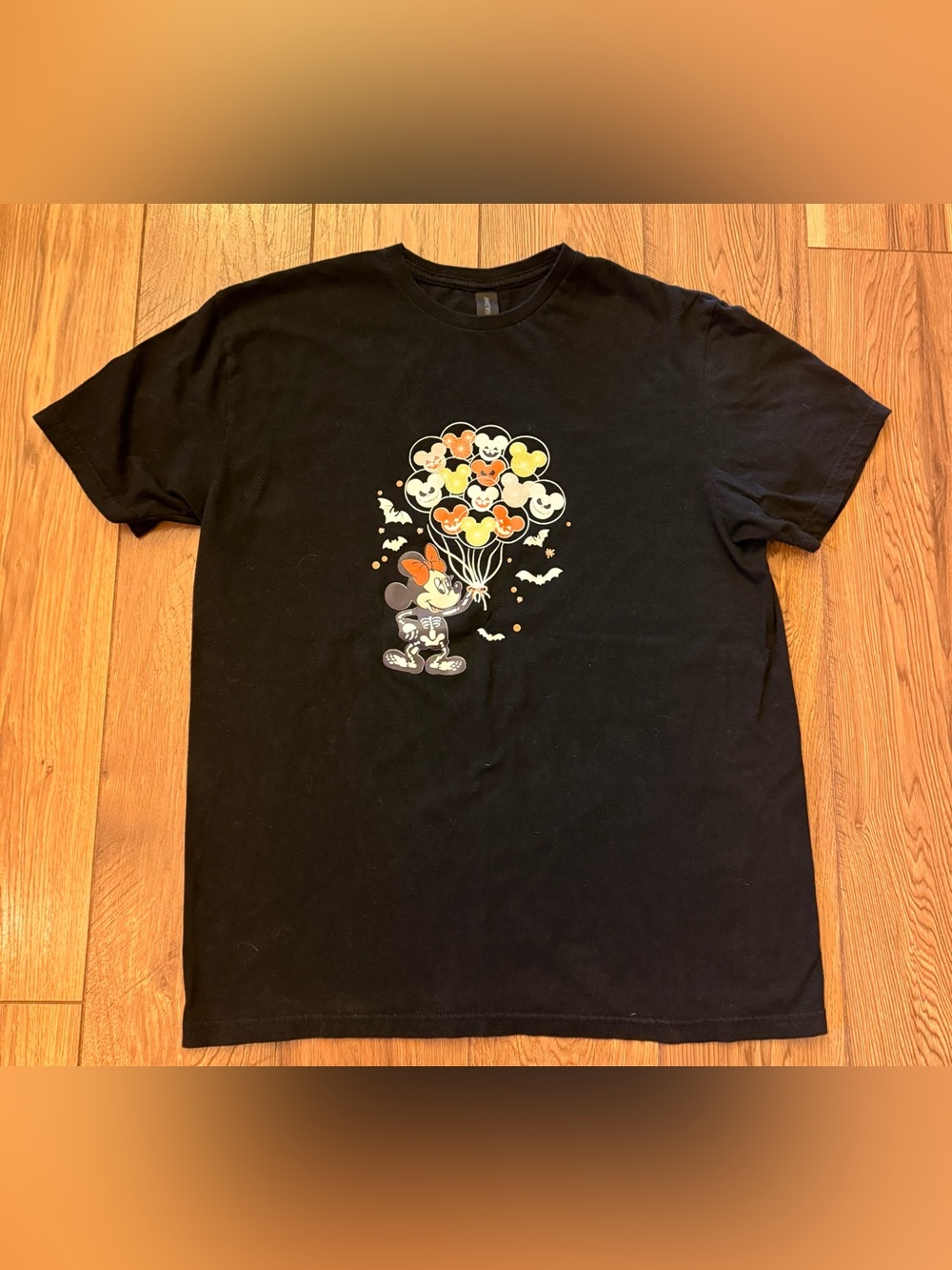 Disney Black Minnie Mouse Halloween Balloon Graphic Tee